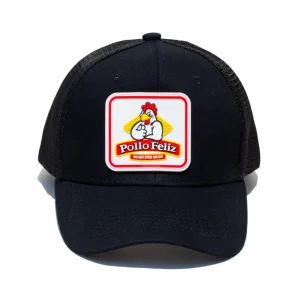 Gorra Negra con el Logo de Pollo Feliz.