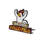 Pin del 50 aniversario de Pollo Feliz.