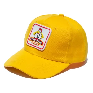 Gorra amarilla de Pollo Feliz.